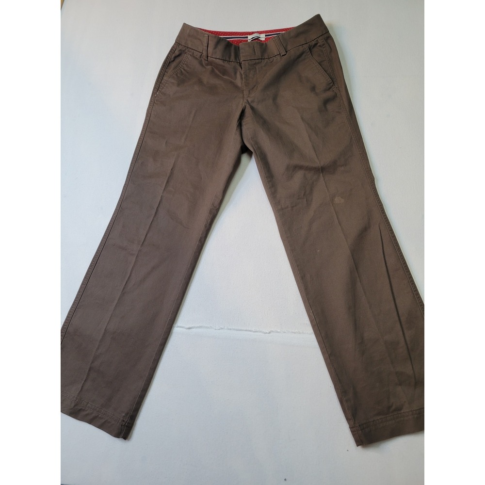 Dockers Petite Favorite Fit Khaki Pants Brown Straight Leg 4P MED Stretch 2401